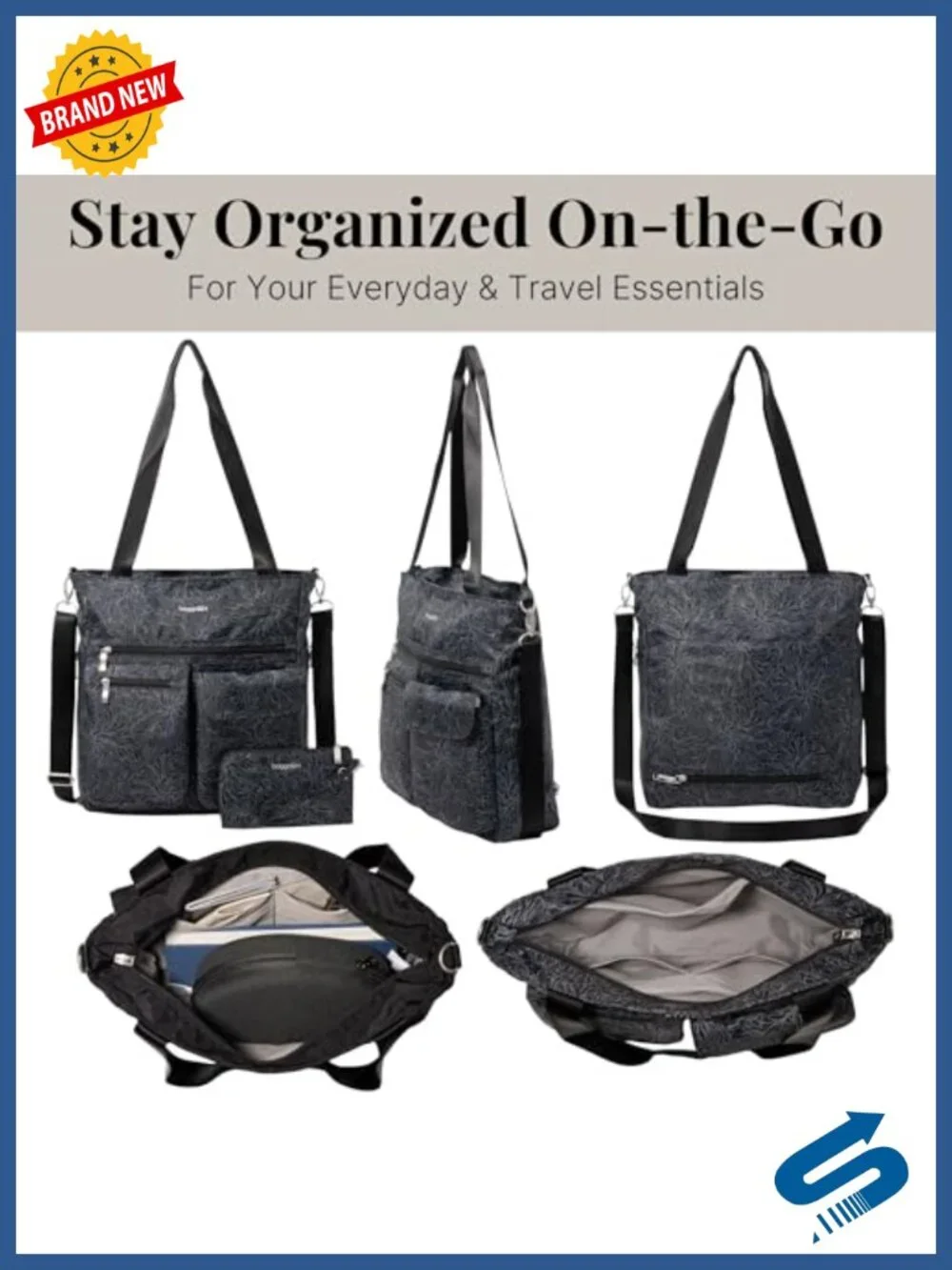 Baggallini Modern Everywhere Tote - 13.1L Lightweight Carry-On Travel Tote with